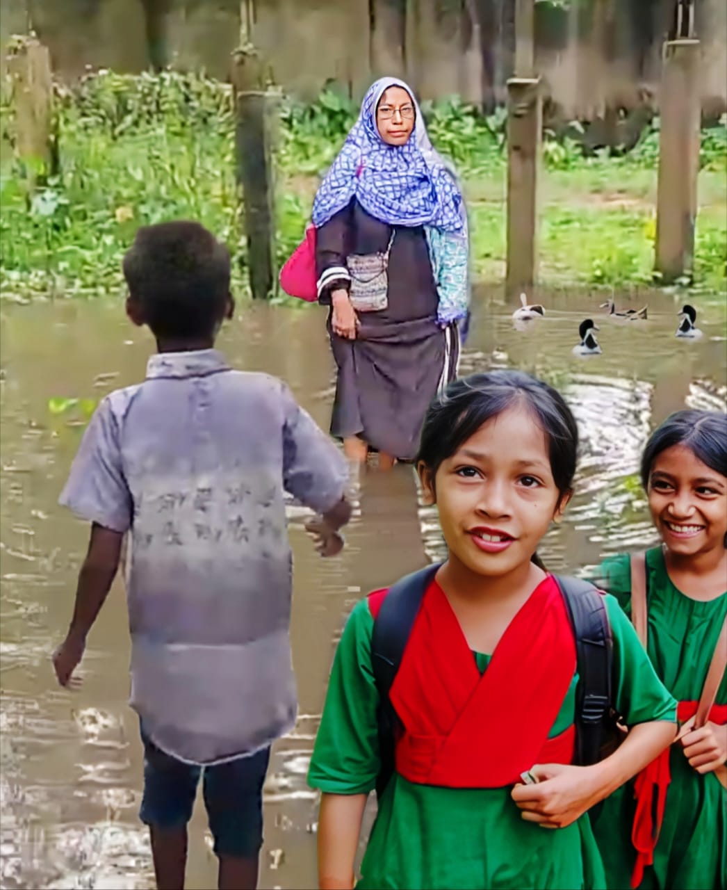 নবীগঞ্জে পানি নিস্কাশনের রাস্তা বন্ধ করায় প্রতিবেশীসহ শিক্ষার্থীরা স্কুলে যাতায়াত ব্যাহত